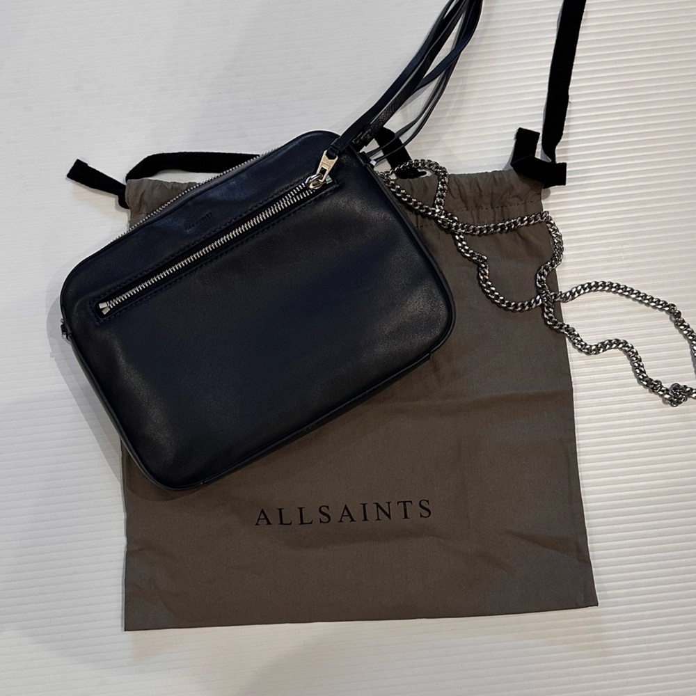 ALL SAINTS FLEUR DE LIS Chain NAVY BLUE